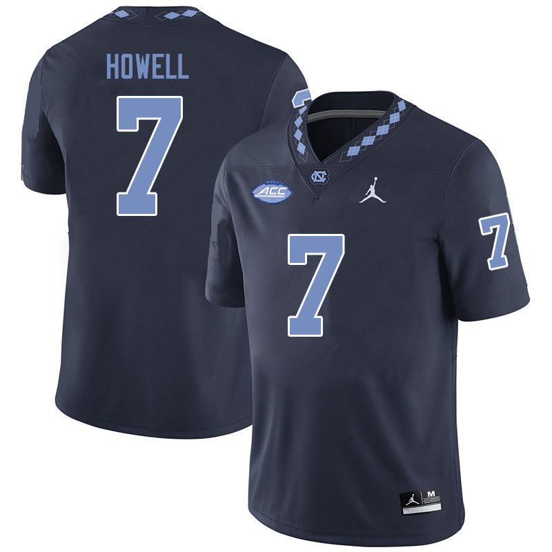 Jordan Brand Men #7 Sam Howell North Carolina Tar Heels College Football Jerseys Sale-Black